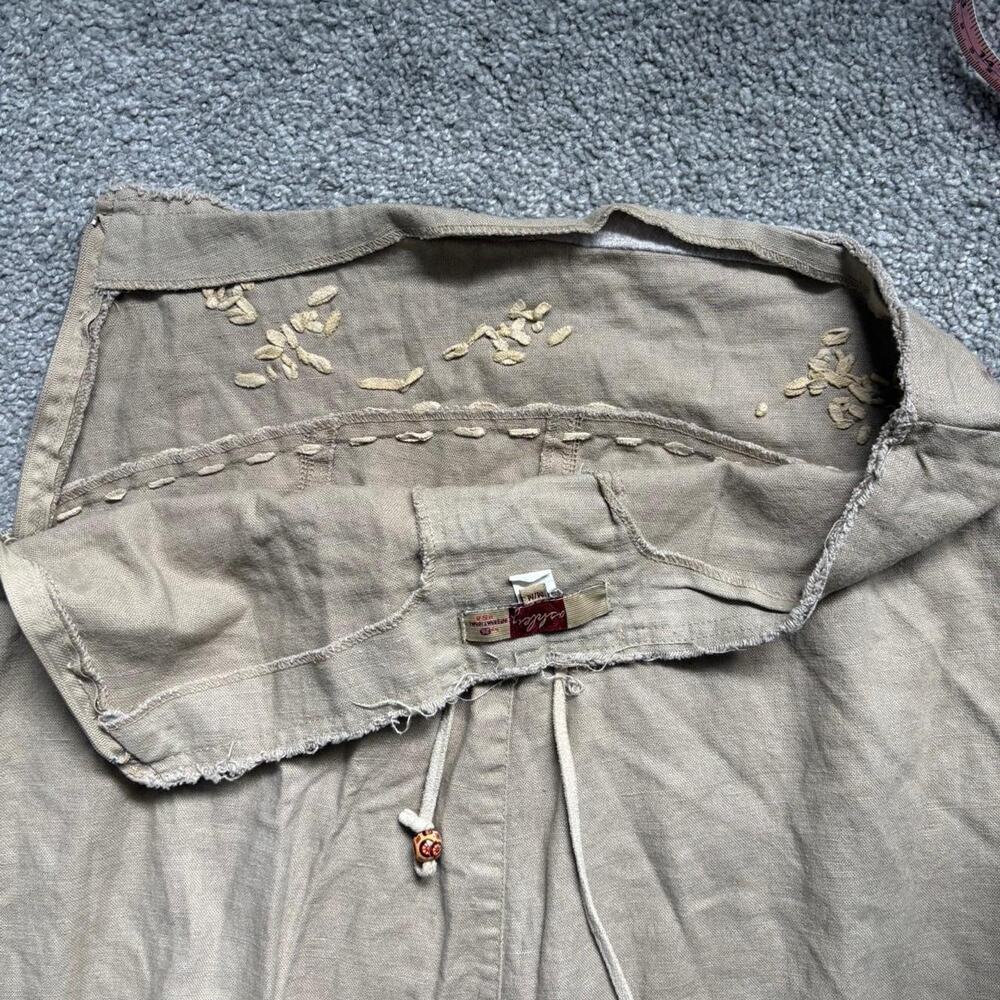 Vintage asymmetrical khaki maxi skirt - Picture 3 of 4